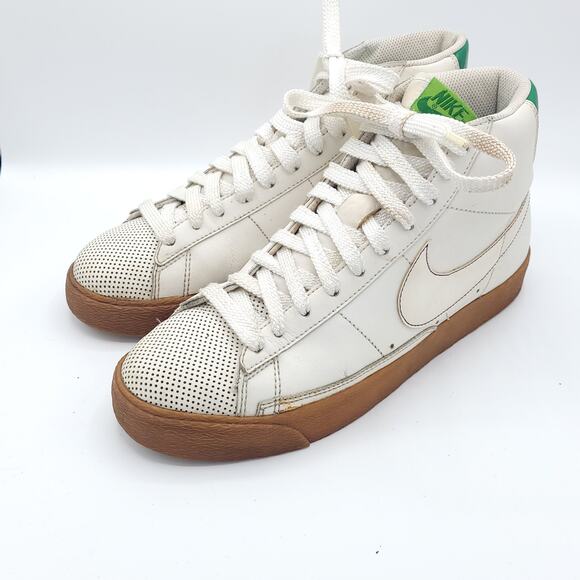 Nike Blazer High White Gum Yellow Pine Green 316664-111 men's size 9